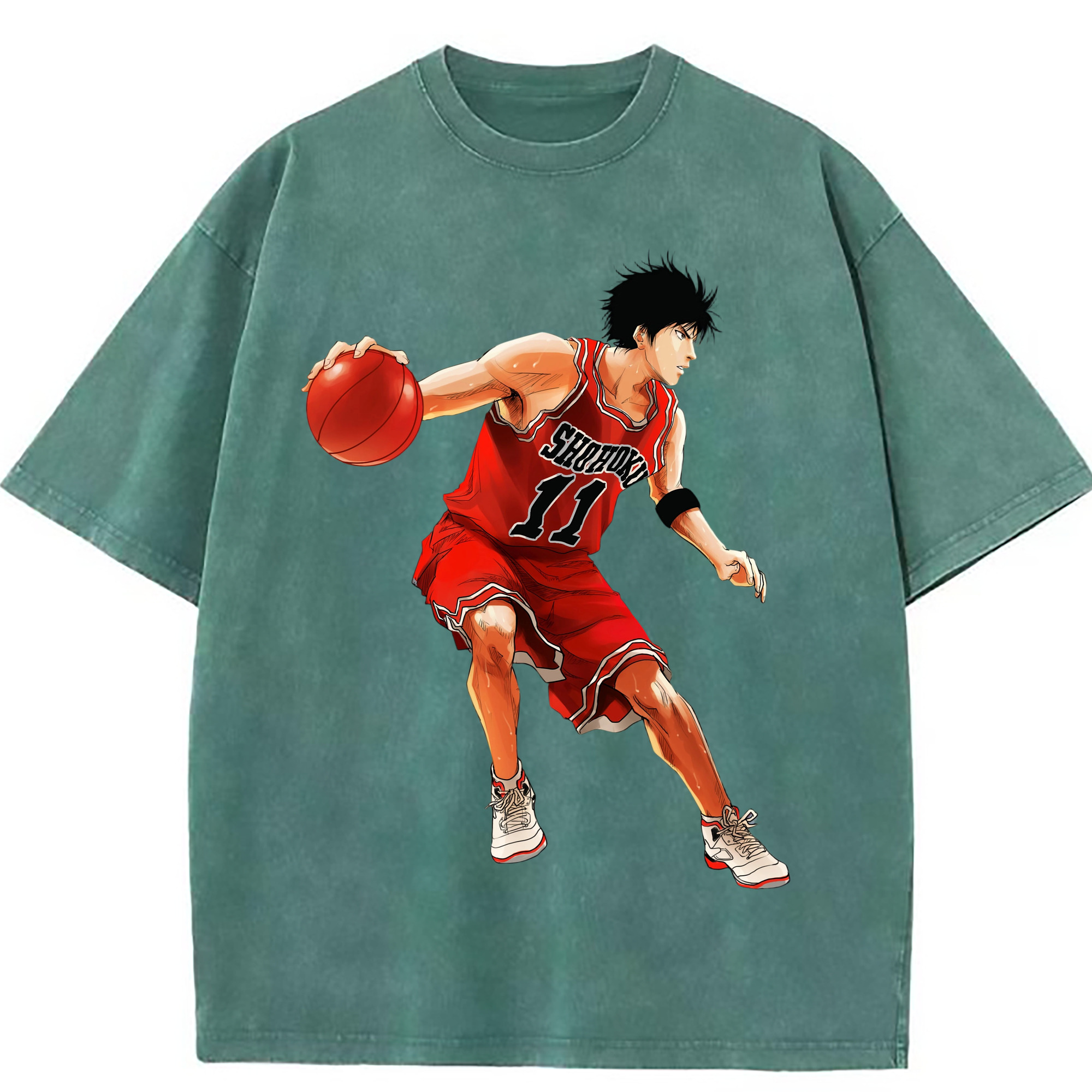 （画像用） SLAM DUNK／スラムダンク 綿100% ヴィンテージ風 半袖Tシャツ（フロントプリント）